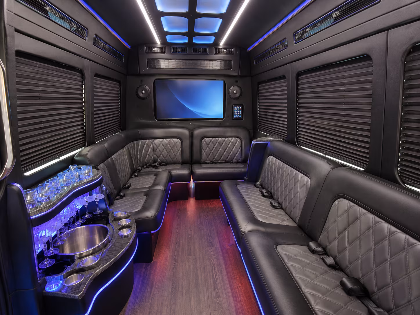los angeles party bus interior